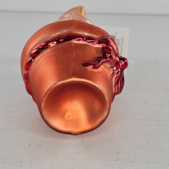 Christopher Radko Terracotta Kitty Christmas Ornament QVC Pink Cat Green Eyes - Picture 7 of 8